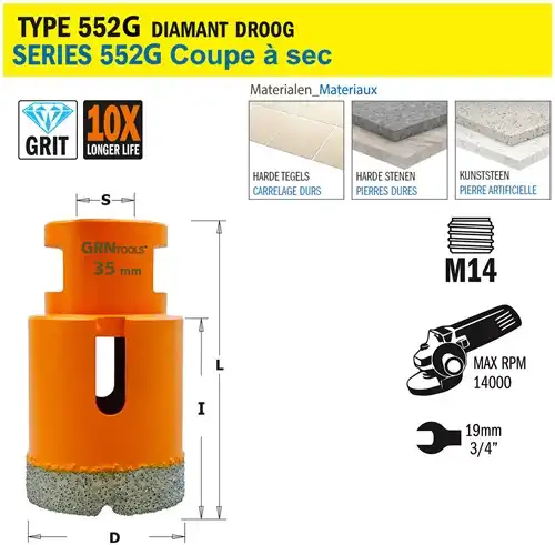 [PR/00523] Gatzaag voor extreem harde materialen D35mm L40mm