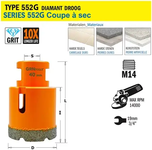 [PR/00524] Gatzaag voor extreem harde materialen D40mm L40mm