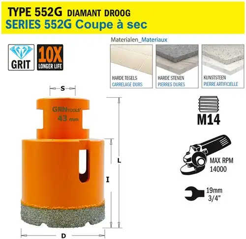 [PR/00525] Gatzaag voor extreem harde materialen D43mm L40mm