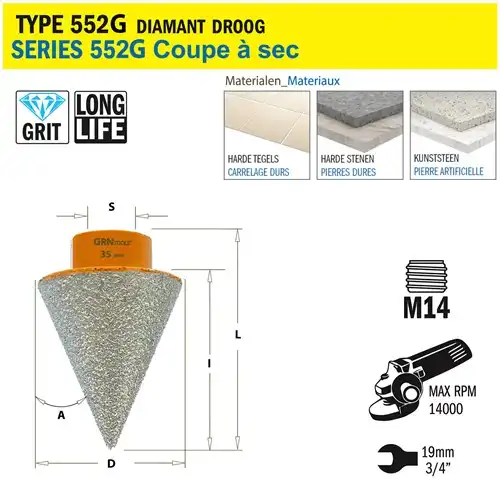 [PR/00536] Gatzaag voor extreem harde materialen D35mm L43mm