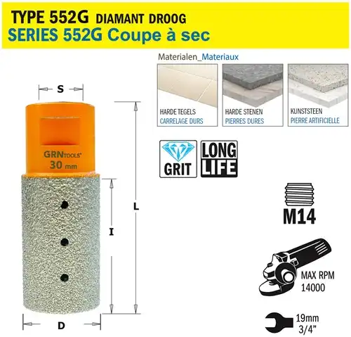 [PR/00549] Gatzaag voor extreem harde materialen D30mm L50mm