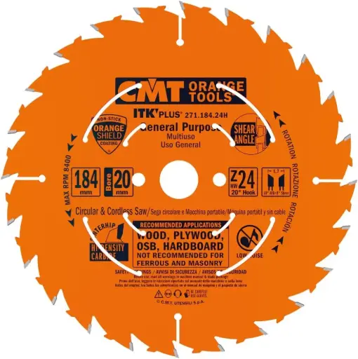 [PR/00593] CMT Dunne schulp- en afkortzaag 184x20(+16 +15,87)x1,7 Z24