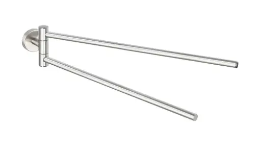 [PR/01058] Bosio handdoekhouder m. 2 arm. RVS mat