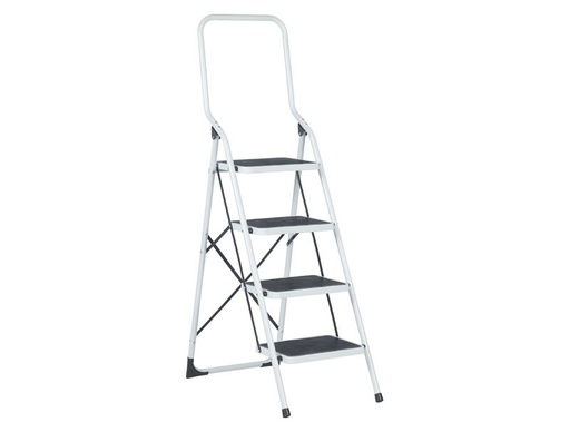 [52901] BIG STEP TRAPLADDER 4 BREDE TREDEN WIT
