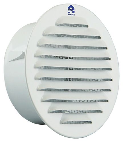 [56720] Renson 435/R inbouw schoepenrooster 100mm wit