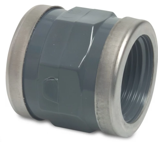 [57592] Druk PVC mof 6/4 m/verstevigingsring