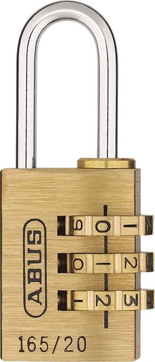 [60245] Abus 165/20 cijferhangslot messing