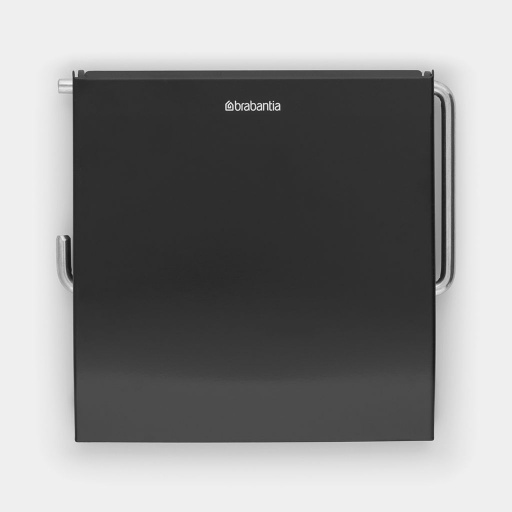 [63592] Renew toiletrolhouder met klep - matt black