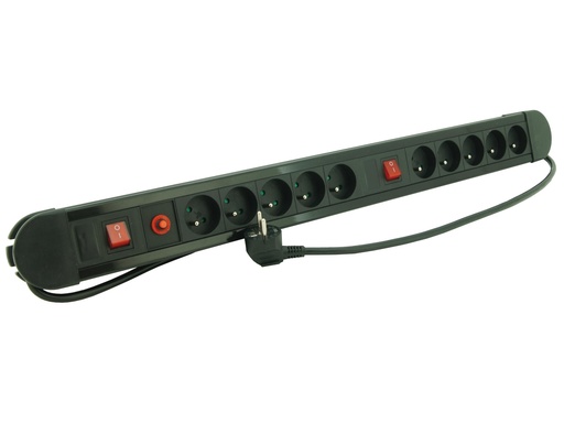 [63632] MEERVOUDIG STOPCONTACT +2SCH +1.5M ZWART