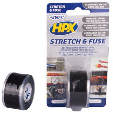 [63672] HPX STRETCH&FUSE ZELFVULK. TAPE 25MMX3M - ZWART