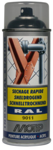 [65726] Motip industrial grafiet zwart RAL9011 400ml