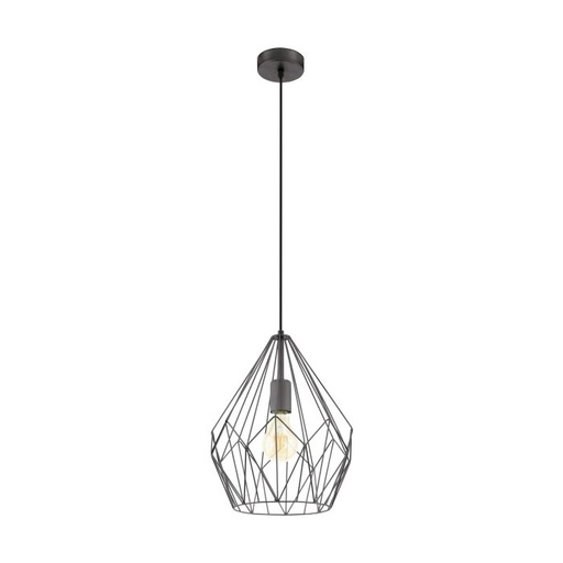 [66174] CARLTON HANGLAMP/1 E27 - ZWART