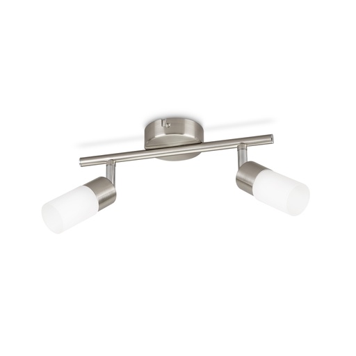 [66187] SPOT LED INTEGREERD 2L 2X4W NIKKEL