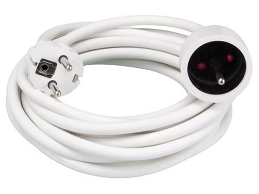 [66208] VERLENGSNOER WIT IP20 H05VV-F 3G1.5 5M