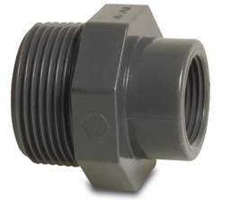 [04399] Druk PVC verloopstuk 4/4 x 1/2 MF