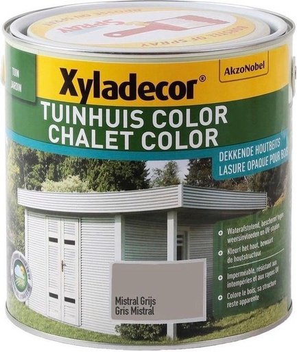 [67608] XY tuinhuis color mistral grijs 2,5L
