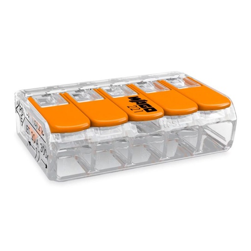 [67916] STEEKKKLEM HENDEL 5X0.4-4MM TRANSP WAGO VRAC