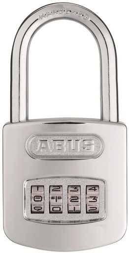 [69150] Abus 160/50 cijferhangslot hoge beugel chroom