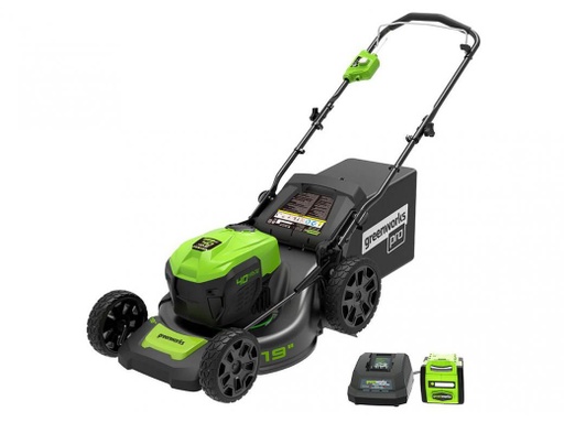 [69316] GREENWORKS ACCU GRASMAAIER 40V 2X4.0AH 46CM+LADER