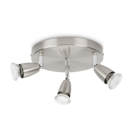 [70299] LED 3L SPOT GU10 3X3W 250LM NIKKEL