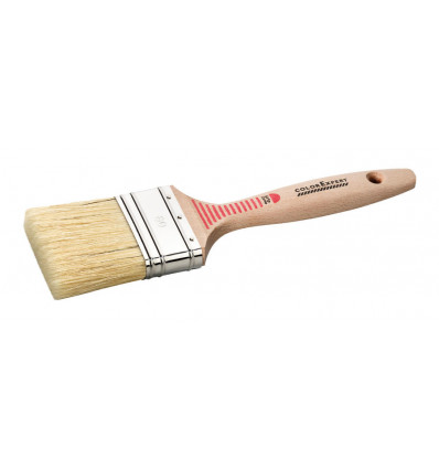 [70597] Platte kwast 30mm beige haar-mix FSC + GZ rood