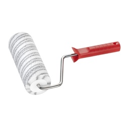 [70632] VERFROLLER 18CM ANTI-SPAT GLAD GRIJZE STREEP BEUGE