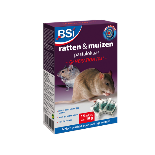 [70979] BSI ratten & muizen pastalokaas 150gr 15x10gr