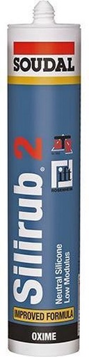 [72821] SOUDAL SILIRUB 2 - 300ML GRIJS