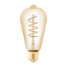 [74193] Eglo LED lichtbron druppel m/spiraal amber dimbaar E27 4W 245lm 2200K