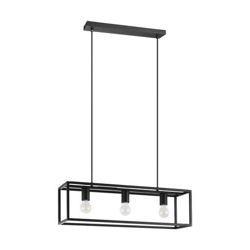 [74303] Eglo Blackcrown hanglamp 3x E27 zwart