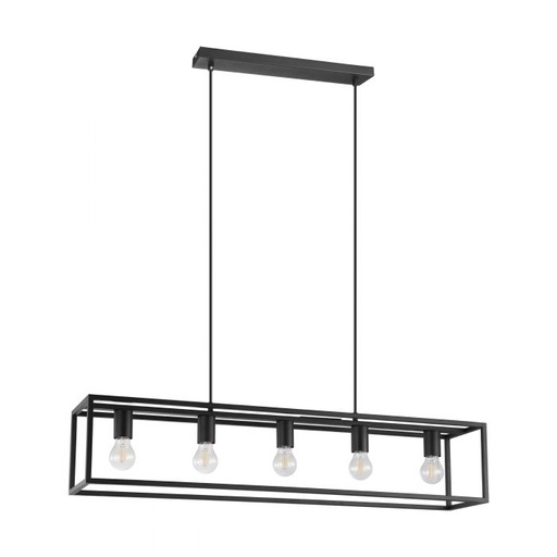 [74304] BLACKCROWN HANGLAMP HL/5 E27 BLACK