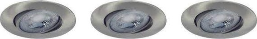 [74657] INBOUWSPOT LED INT ROND KANT 3X4.5W NIKKEL