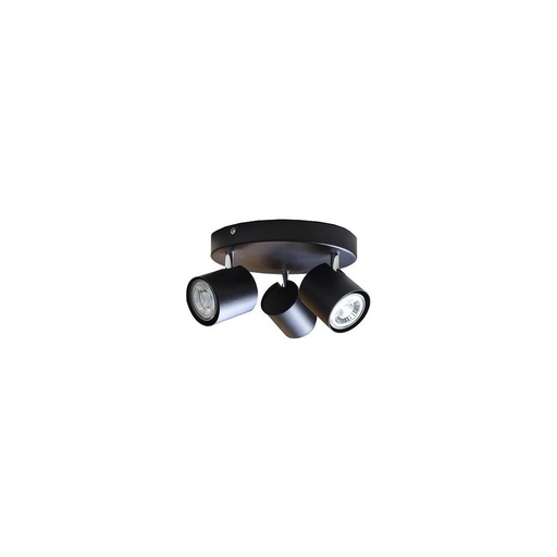 [74665] SPOT LED PRATO GU10 3X3W 250LM ZWART