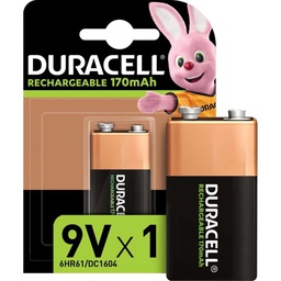 [76966] DURACELL 9V RECHARGEABLE 170MAH