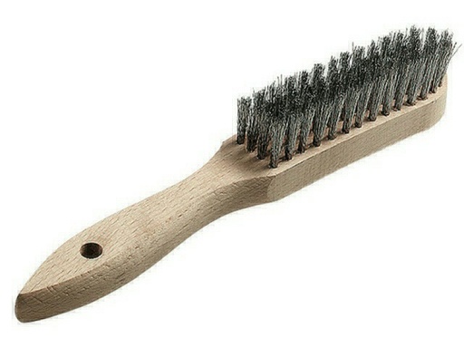 [77945] HANDBORSTEL HOUTEN GREEP 5RIJEN INOX 0.30MM