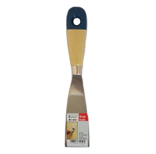 [77961] PLAMUURMES 40MM FLEXIBEL GEPOLIERD BLAD HOUTEN GR.