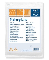 [77997] SCHILDERSFOLIE HDPE 10MY 20M² (4X5) TRANSPARANT