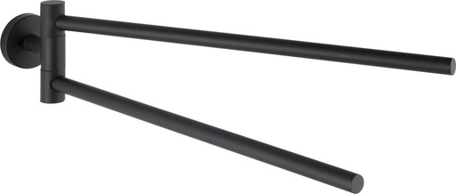 [78225] Bosio handdoekhouder 2 armen RVS zwart mat