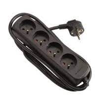 [78567] 3V STOPCONTACT +1.5M ZWART