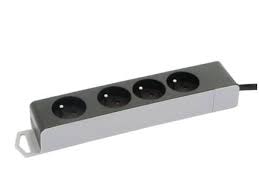 [78568] 4V STOPCONTACT +1.5M ZWART