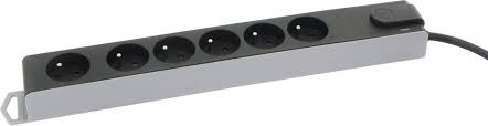[78569] Profile 6V stopcontact zwart met USB en schakelaar + 3m snoer zwart