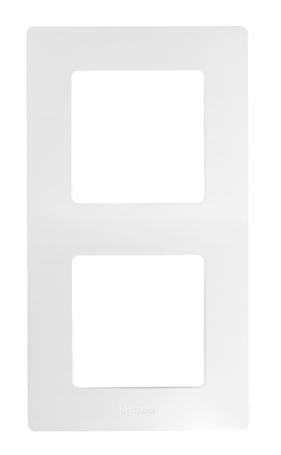 [78767] Legrand Niloe afdekplaat 2V vert./hor. wit