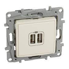 [78805] USB-lader x2 Niloe creme
