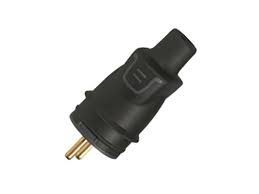 [78987] Legrand rubber stekker 2P + A IP44 zwart