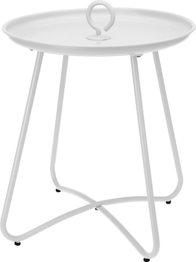 [81619] BIJZETTAFEL 40XH46CM MAT WIT