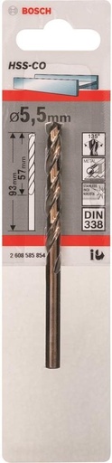 [82287] BOSCH - METAALBOOR HSS-CO DIN338 5.5