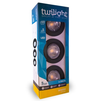 [82522] SPOTS TWILIGHT NEO DIMBAAR 3PACK 2700K BLACK