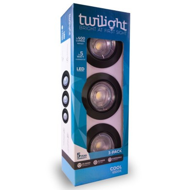 [82525] SPOTS TWILIGHT NEO DIMBAAR 3PACK 6500K BLACK