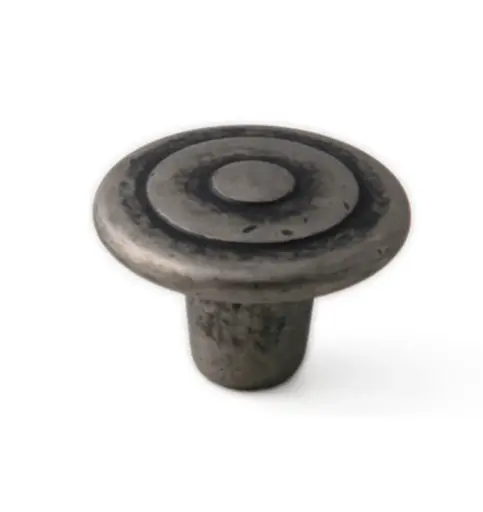 [541346] Meubelknop Triple antiek tin Ø35mm