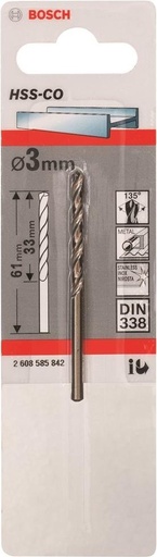 [82595] BOSCH - METAALBOOR D-PUNT HSS-CO 3